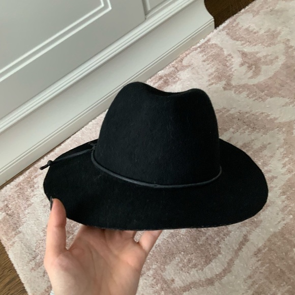 TARGET Brand Black Felt Wool Floppy Fedora Wide Brim Hat Women’s Size 21 inch - Picture 7 of 16